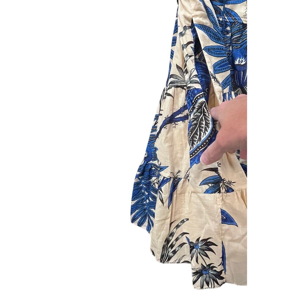 Banana Republic NWT Stampa Mini Dress Blue Floral Wrap V-Neck Medium - Picture 9 of 11